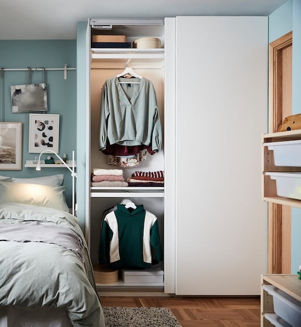 Ikea PAX - 2 wardrobe frames, white,150x35x201 cm