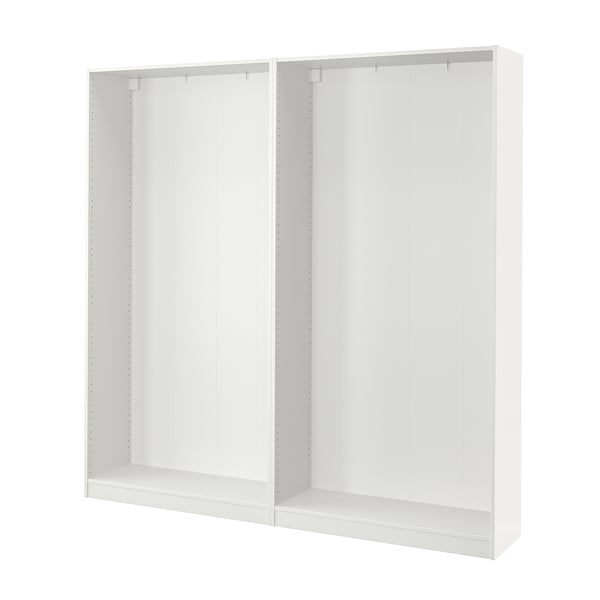PAX 2 wardrobe frames, white, 200x35x201 cm