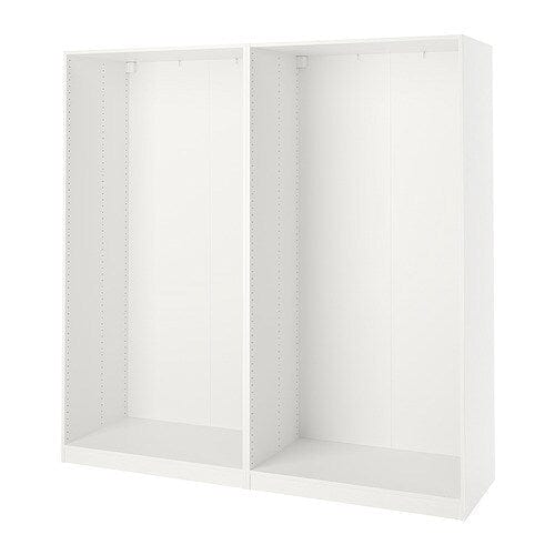 Ikea PAX - 2 wardrobe frames, white,200x58x201 cm