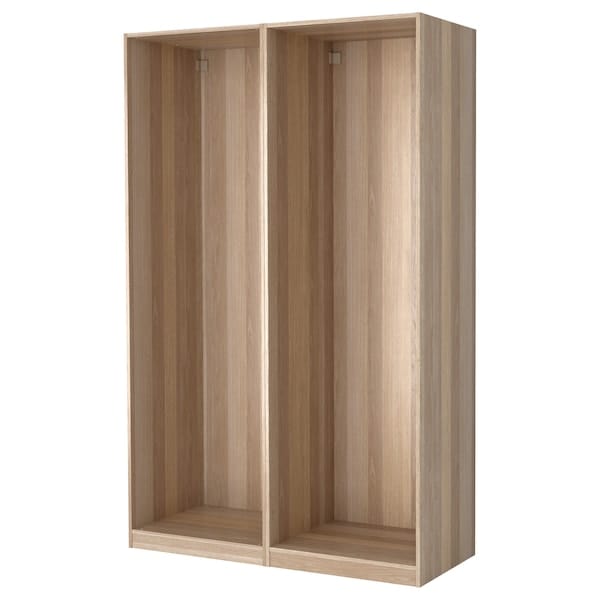 Ikea PAX - 2 wardrobe frames, oak effect with white stain,150x58x236 cm