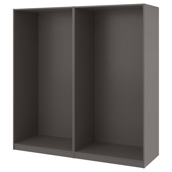 Ikea PAX - 2 wardrobe frames, dark grey,200x58x201 cm
