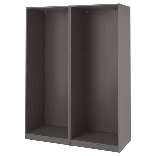 Ikea PAX - 2 wardrobe frames, dark grey,150x58x201 cm