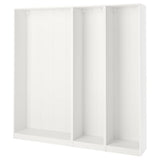 PAX 3 wardrobe frames, white, 200x35x201 cm