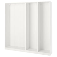 PAX 3 wardrobe frames, white, 200x35x201 cm