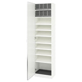 PAX / ÅHEIM wardrobe combination, white/mirror glass, 50x38x201 cm