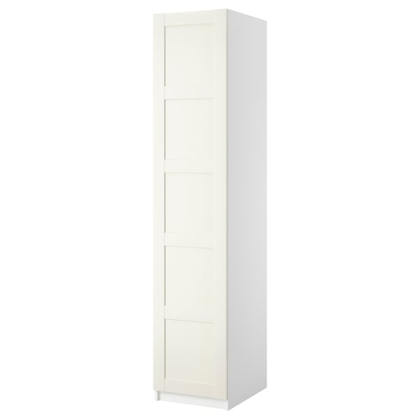 PAX / BERGSBO wardrobe combination, white/white, 50x60x236 cm