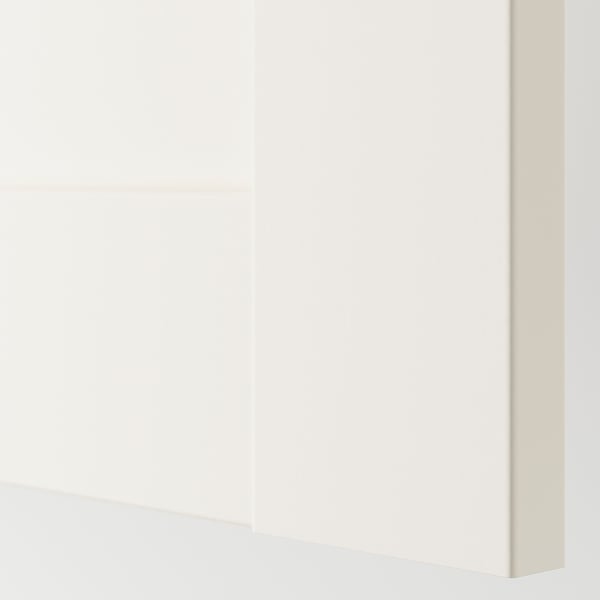PAX / BERGSBO wardrobe combination, white/white, 150x60x201 cm