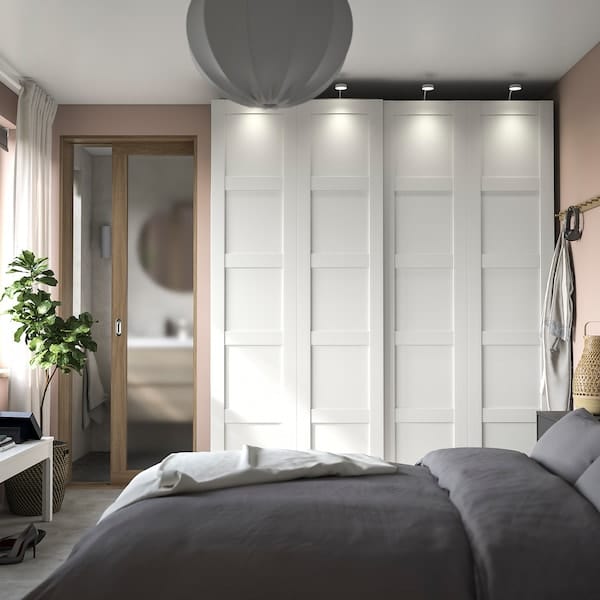 Ikea PAX / BERGSBO - Wardrobe combination, white/white,200x66x236 cm