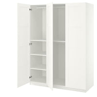 PAX / BERGSBO wardrobe combination, white/white, 150x60x201 cm