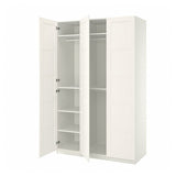 PAX / BERGSBO wardrobe combination, white/white, 150x60x236 cm