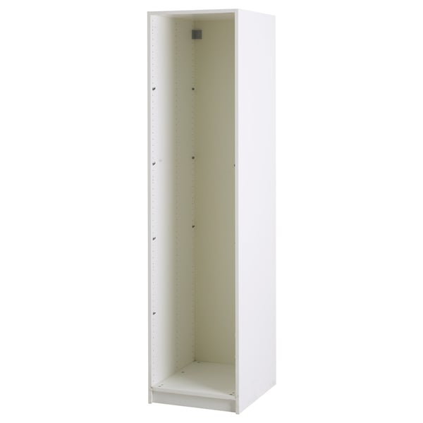 PAX / BERGSBO wardrobe combination, white/white, 50x60x236 cm