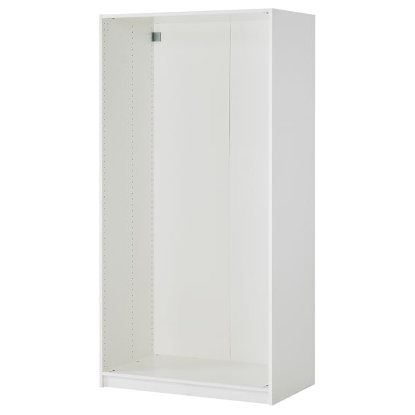 PAX / BERGSBO wardrobe combination, white/white, 100x60x236 cm