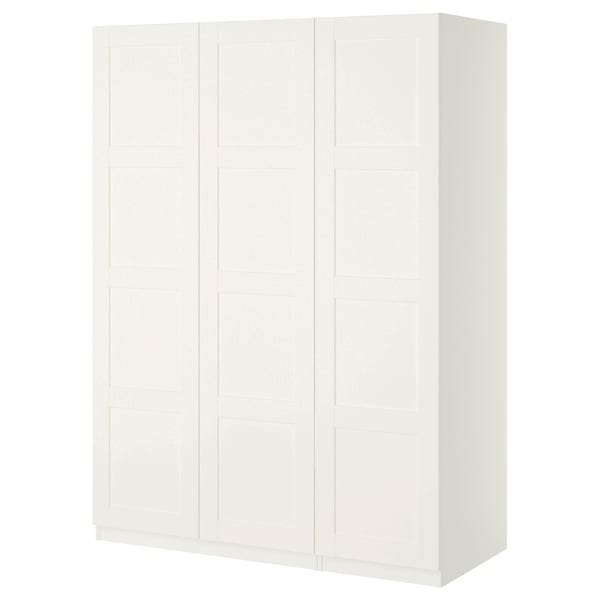 PAX / BERGSBO wardrobe, white/white, 150x60x201 cm
