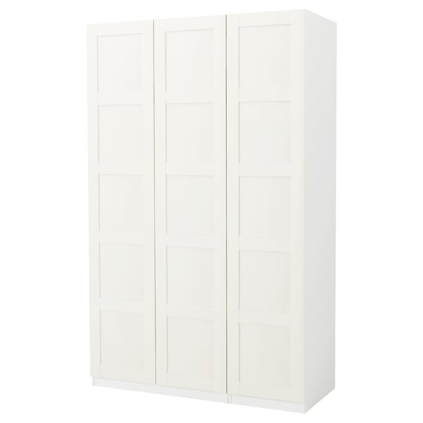 PAX / BERGSBO wardrobe, white/white, 150x60x236 cm