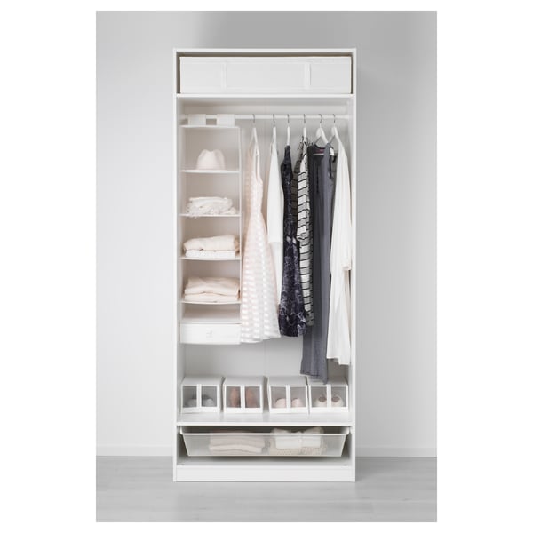 PAX / BERGSBO wardrobe, white/white, 100x60x236 cm
