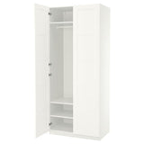 PAX / BERGSBO wardrobe, white/white, 100x60x236 cm