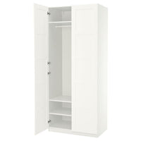 PAX / BERGSBO wardrobe, white/white, 100x60x236 cm
