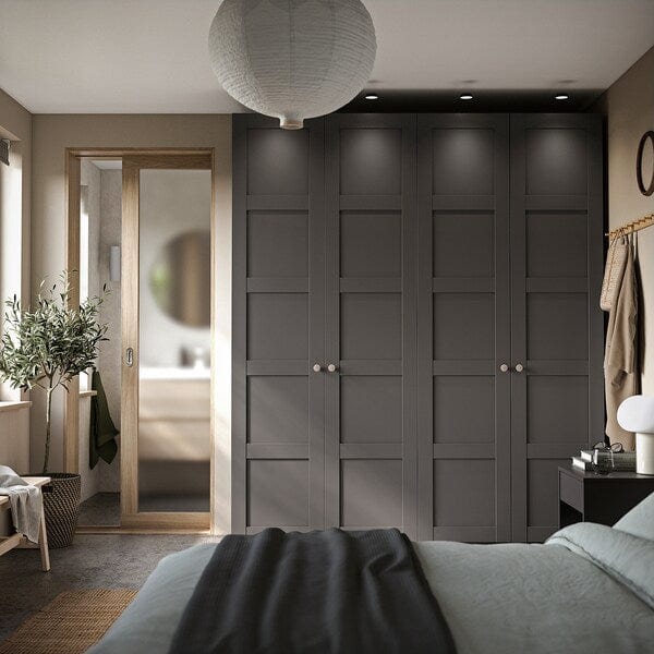 Ikea PAX / BERGSBO - Wardrobe, dark grey/dark grey,200x60x236 cm