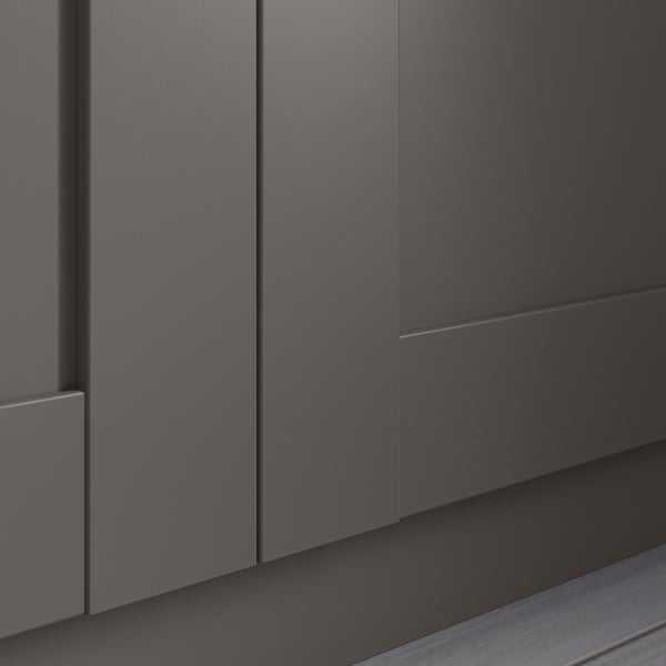 PAX / BERGSBO wardrobe, dark grey/dark grey, 200x60x236 cm