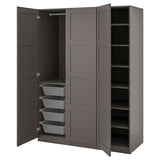 PAX / BERGSBO wardrobe, dark grey/dark grey, 150x60x201 cm
