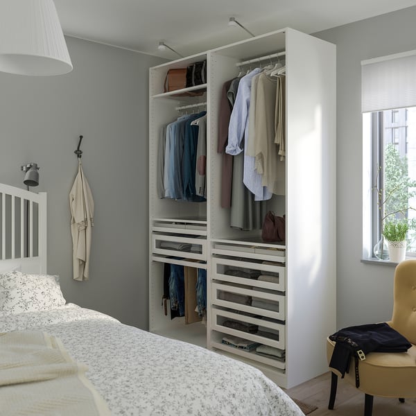 PAX wardrobe combination, white, 150x58x236 cm