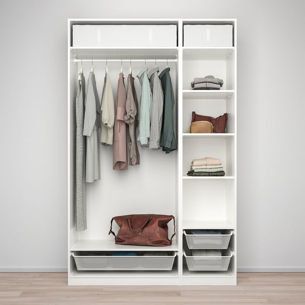 PAX wardrobe combination, white, 150x58x236 cm