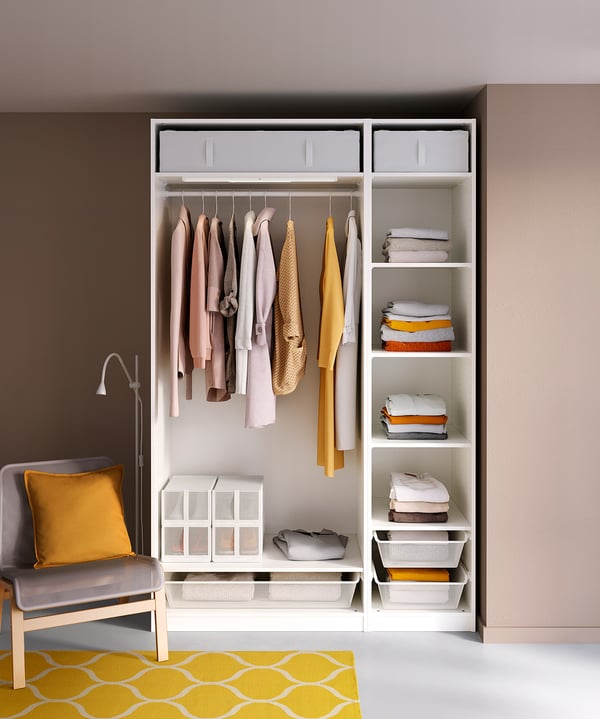 PAX wardrobe combination, white, 150x58x236 cm