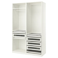 PAX wardrobe combination, white, 150x58x236 cm