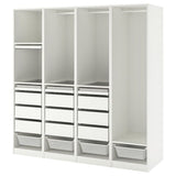 PAX wardrobe combination, white, 200x58x201 cm
