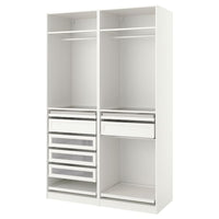 PAX wardrobe combination, white, 150x58x236 cm