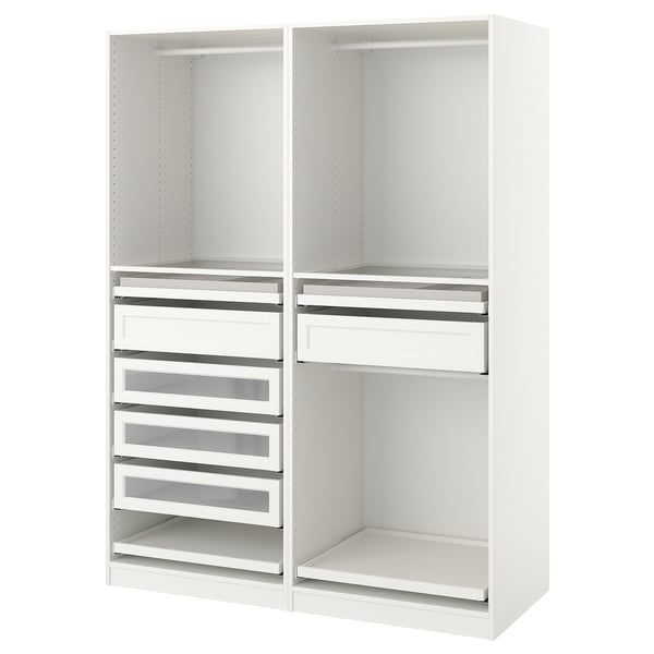 PAX wardrobe combination, white, 150x58x201 cm