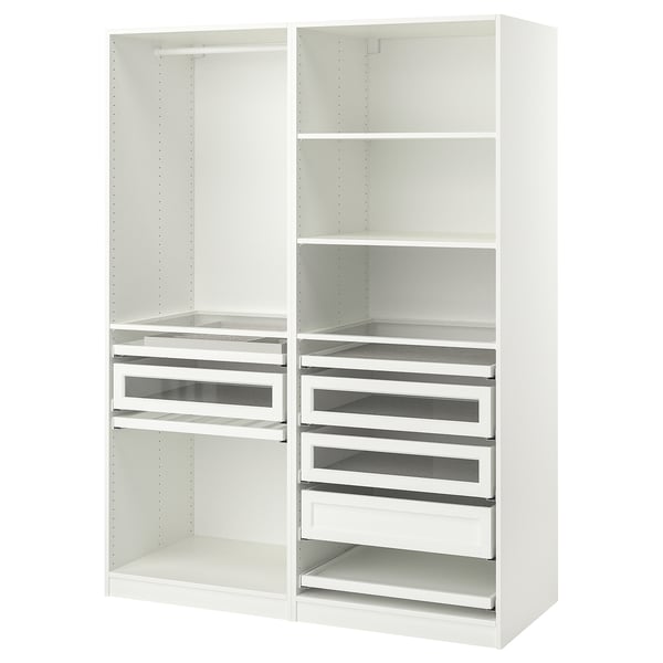 PAX wardrobe combination, white, 150x58x201 cm