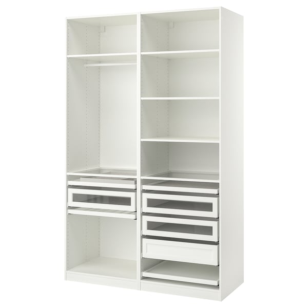 PAX wardrobe combination, white, 150x58x236 cm