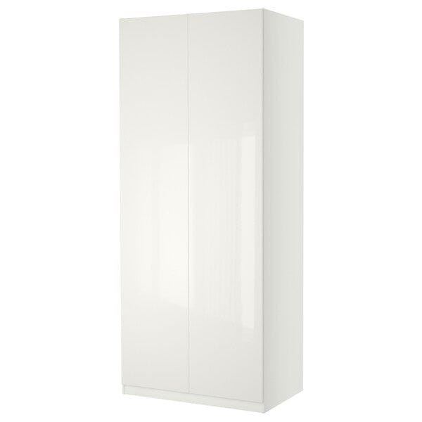 Ikea PAX / FARDAL - Wardrobe combination, glossy/white,100x60x236 cm