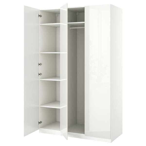 Ikea PAX / FARDAL - Wardrobe combination, glossy white,150x60x236 cm