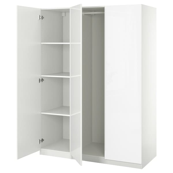 Ikea PAX / FARDAL - Wardrobe combination, glossy white,150x60x201 cm