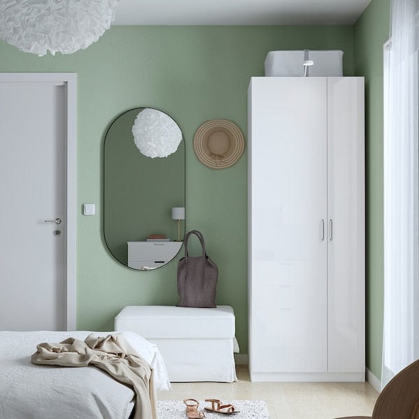 Ikea PAX / FARDAL - Wardrobe combination, glossy/white,75x60x201 cm