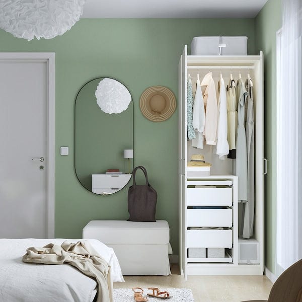 Ikea PAX / FARDAL - Wardrobe combination, glossy/white,75x60x201 cm