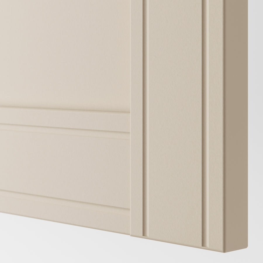 PAX / FLISBERGET corner wardrobe, white/light beige, 160.5x201.2 cm