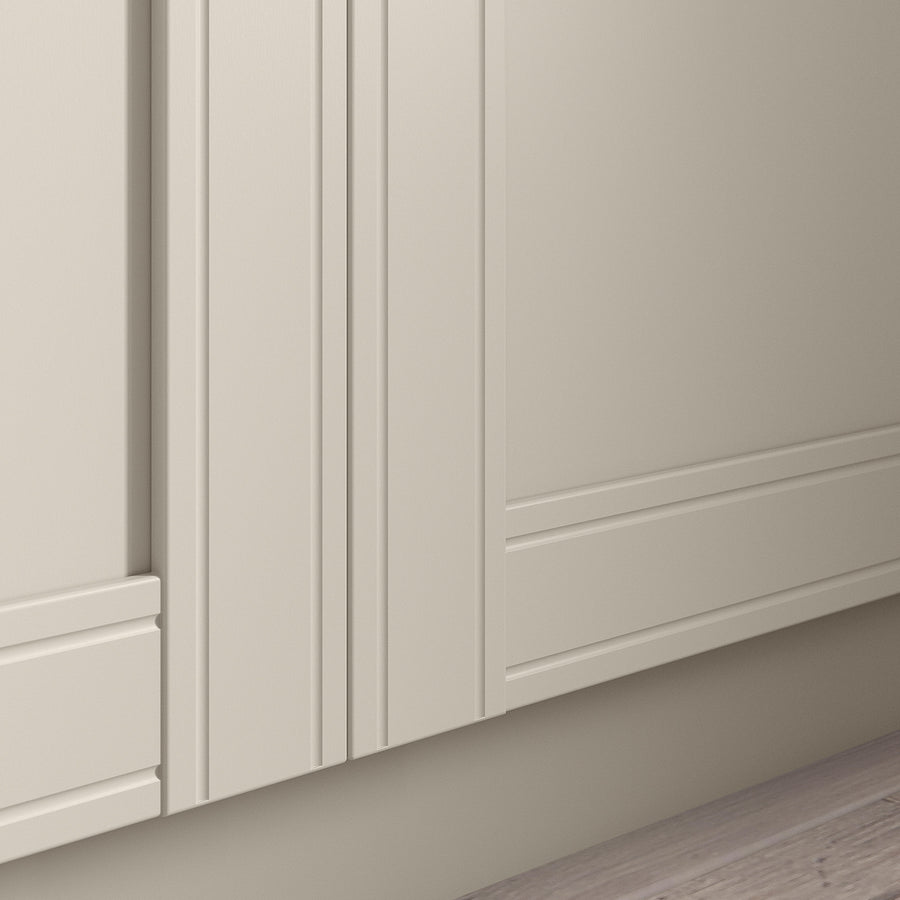 PAX / FLISBERGET corner wardrobe, white/light beige, 160.5x201.2 cm
