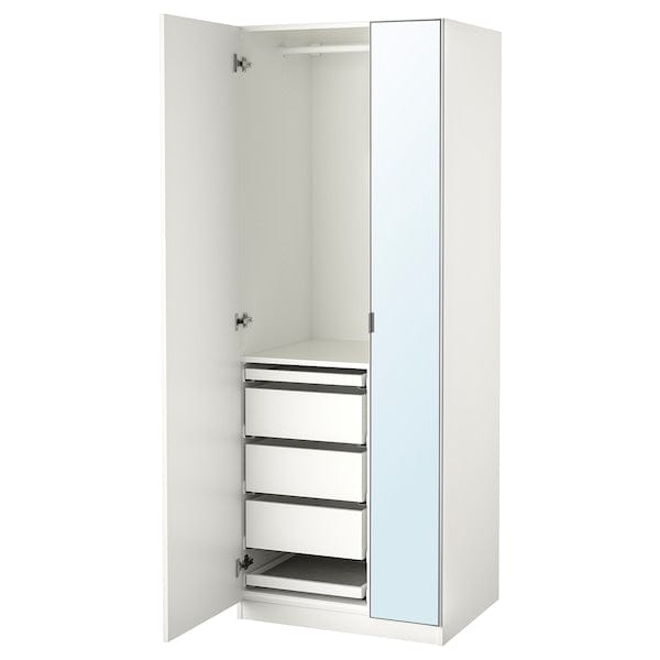 Ikea PAX / FORSAND/ÅHEIM - Wardrobe combination, white/glass mirror,75x60x201 cm