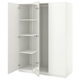 PAX / FORSAND/ÅHEIM wardrobe combination, white/mirror glass, 150x60x201 cm