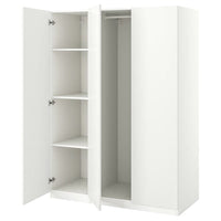 PAX / FORSAND wardrobe combination, white/white, 150x60x201 cm