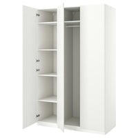 PAX / FORSAND wardrobe combination, white/white, 150x60x236 cm