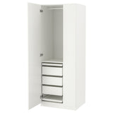 PAX / FORSAND wardrobe combination, white/white, 75x60x201 cm