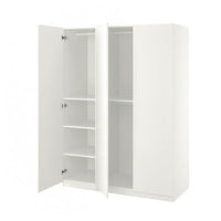 PAX / FORSAND wardrobe combination, white/white, 150x60x201 cm
