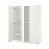 PAX / FORSAND wardrobe combination, white/white, 150x60x201 cm