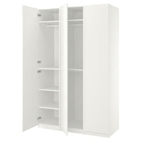 PAX / FORSAND wardrobe combination, white/white, 150x60x236 cm