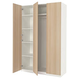 PAX / FORSAND wardrobe combination, white/white stained oak effect, 150x60x236 cm