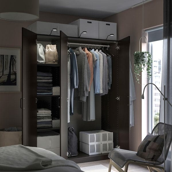 Ikea PAX / FORSAND - Wardrobe combination, dark grey/dark grey,150x60x201 cm